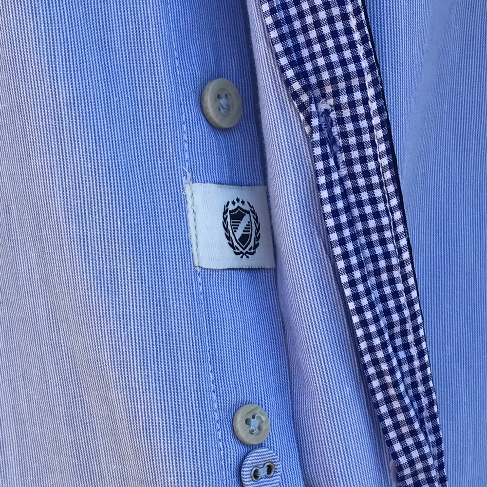 ZANEROBE Men’s Blue Long Sleeve Dress Shirt Large - Picture 4 of 8